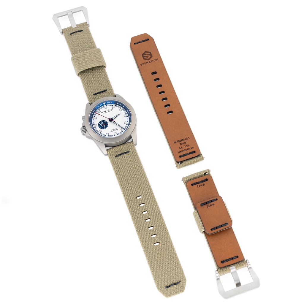 Stratum Cordura & Leather Watchband - Coyote Brown
